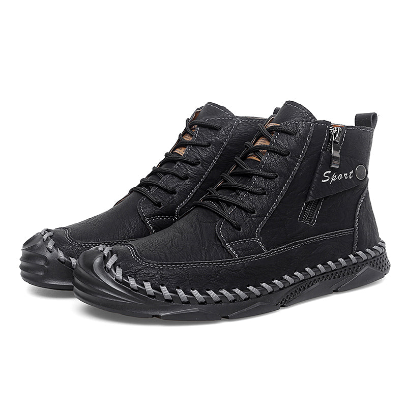 Botas Chukka Masculinas Couro Genuíno: Duráveis, Leves, Antiderrapantes e Conforto Total