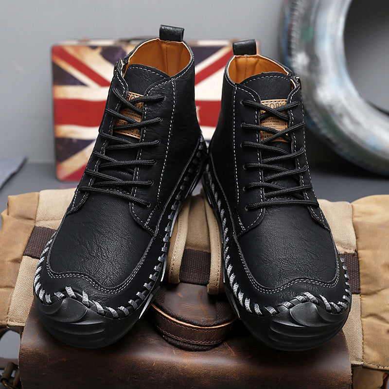 Botas Chukka Masculinas Couro Genuíno: Duráveis, Leves, Antiderrapantes e Conforto Total