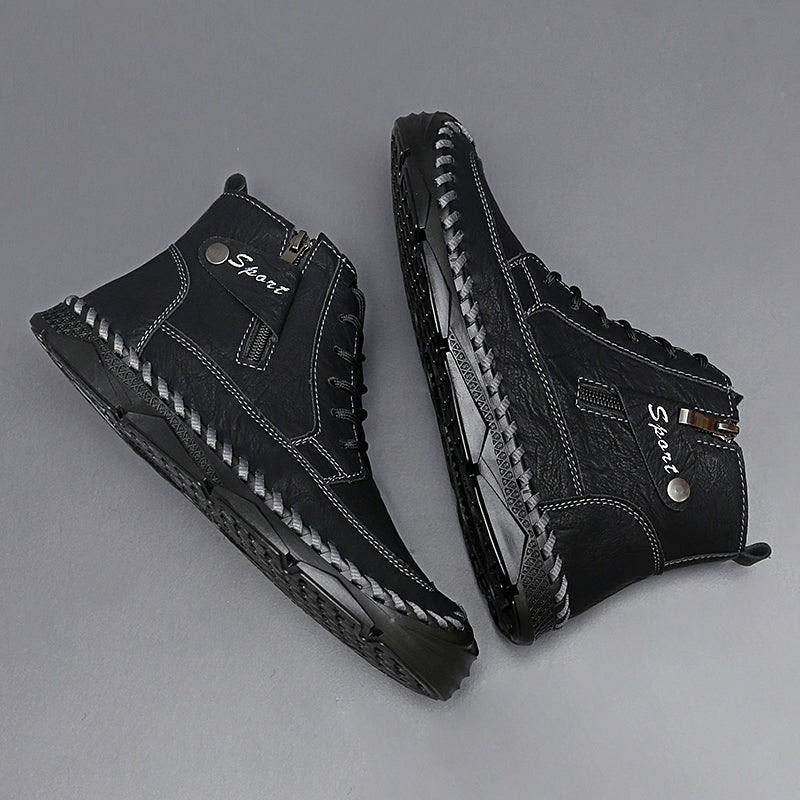 Botas Chukka Masculinas Couro Genuíno: Duráveis, Leves, Antiderrapantes e Conforto Total