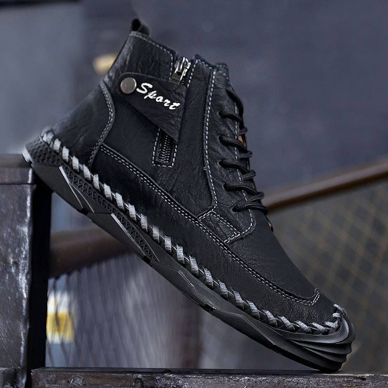 Botas Chukka Masculinas Couro Genuíno: Duráveis, Leves, Antiderrapantes e Conforto Total