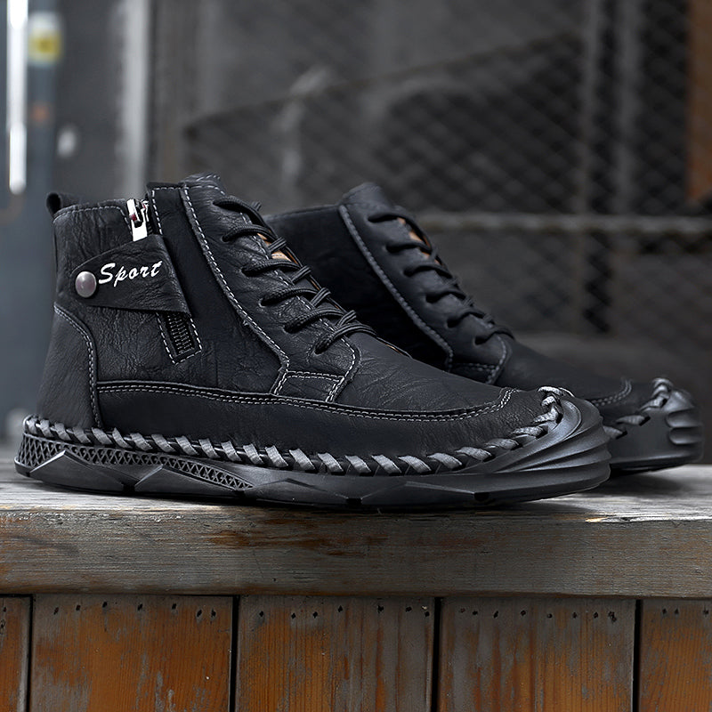 Botas Chukka Masculinas Couro Genuíno: Duráveis, Leves, Antiderrapantes e Conforto Total