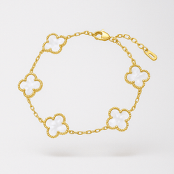 Brazalete Lujo Flores Acero - LuviletteLuvilette