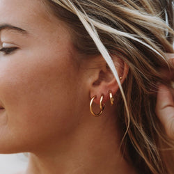 Aros Trio Dorado 18K